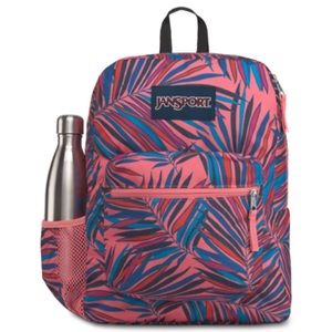 JanSport Cross Town Backpack Dotted Palm Pink NWT